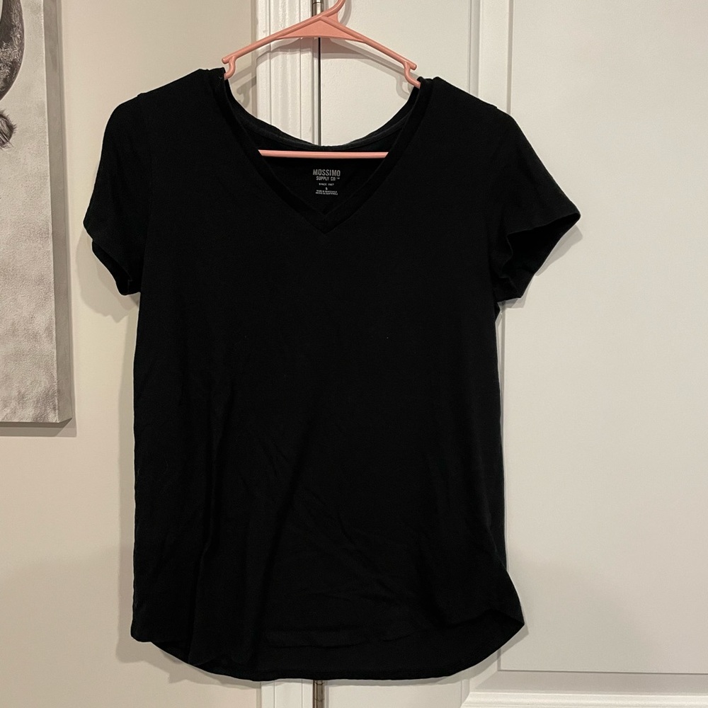 Black V-Neck Shirt